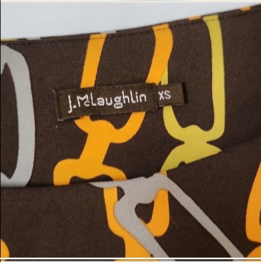 J. McLaughlin midi sheath dress chain pattern strechy career Catalina cloth - Picture 5 of 8
